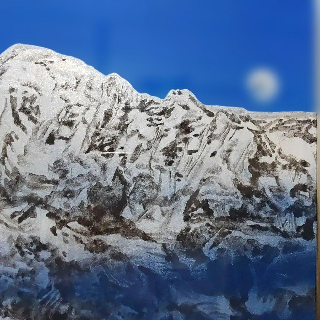 日本画 小宮山 俊 ヒマラヤ連作サイズ15号