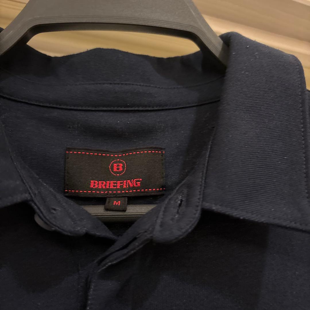 BRIEFING ポロシャツ M ネイビー/ホワイト