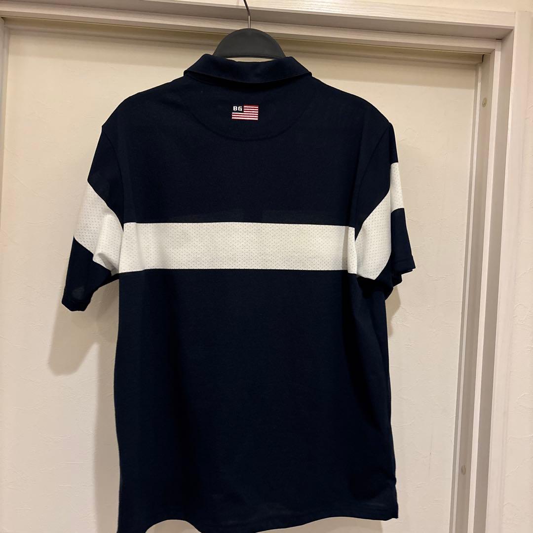 BRIEFING ポロシャツ M ネイビー/ホワイト