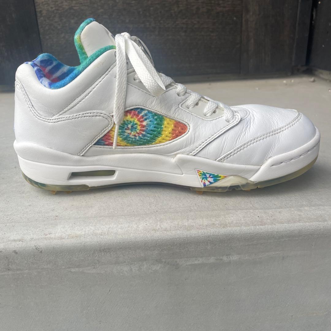 バートナイキゴルフシューズ　ジョーダン5ロー　タイダイ26.5㎝