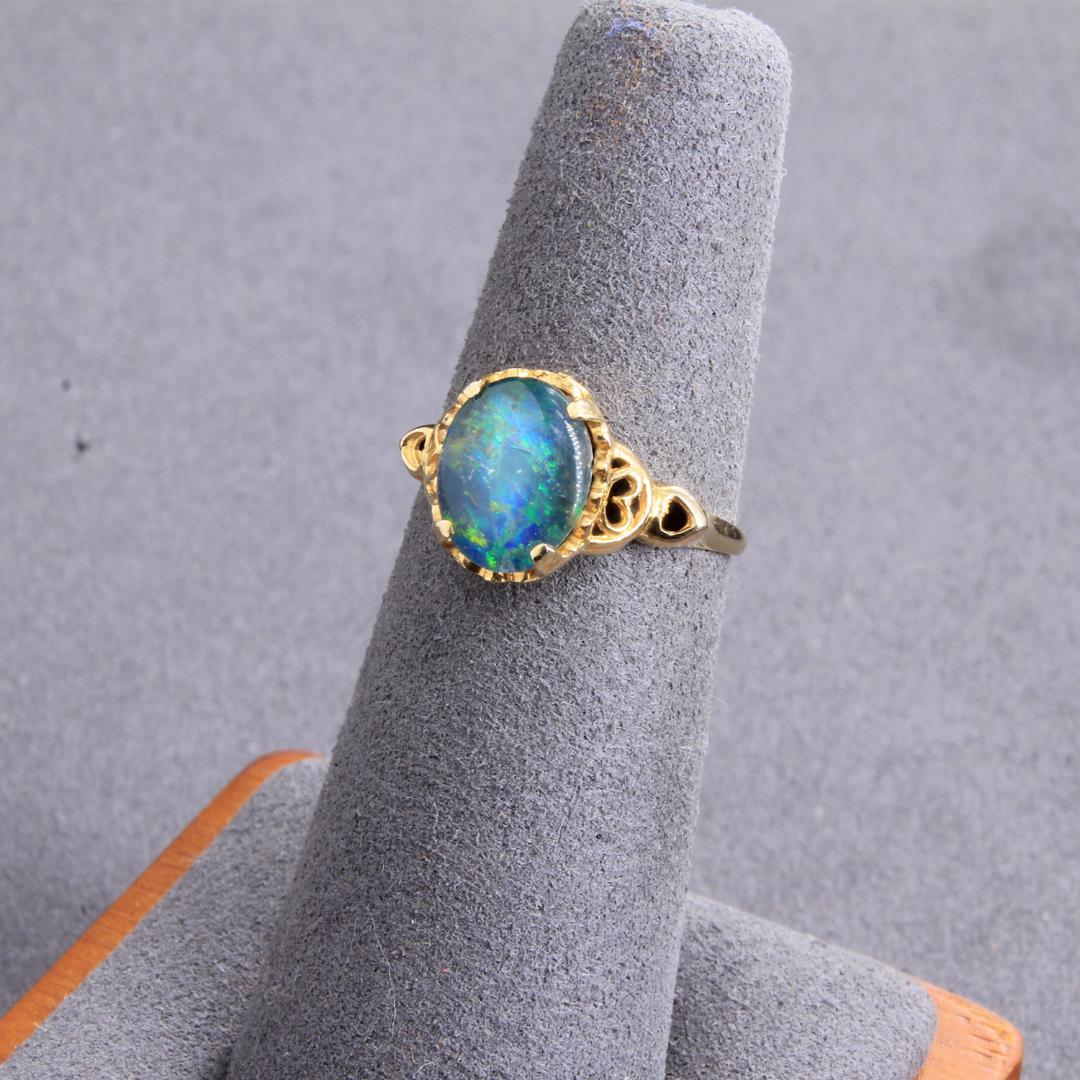 【アンティーク】オパール・リング（10K）10号【J22200】