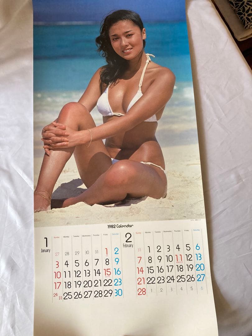 1982年 浅野ゆう子　ビキニカレンダーLovely未使用 マニアコレクション品