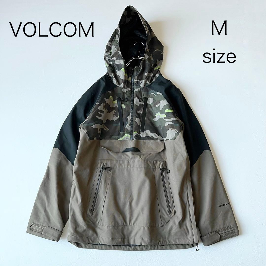 3240【美品】ボルコム　アノラックジャケット 迷彩柄　M 黒　カーキ　グレー