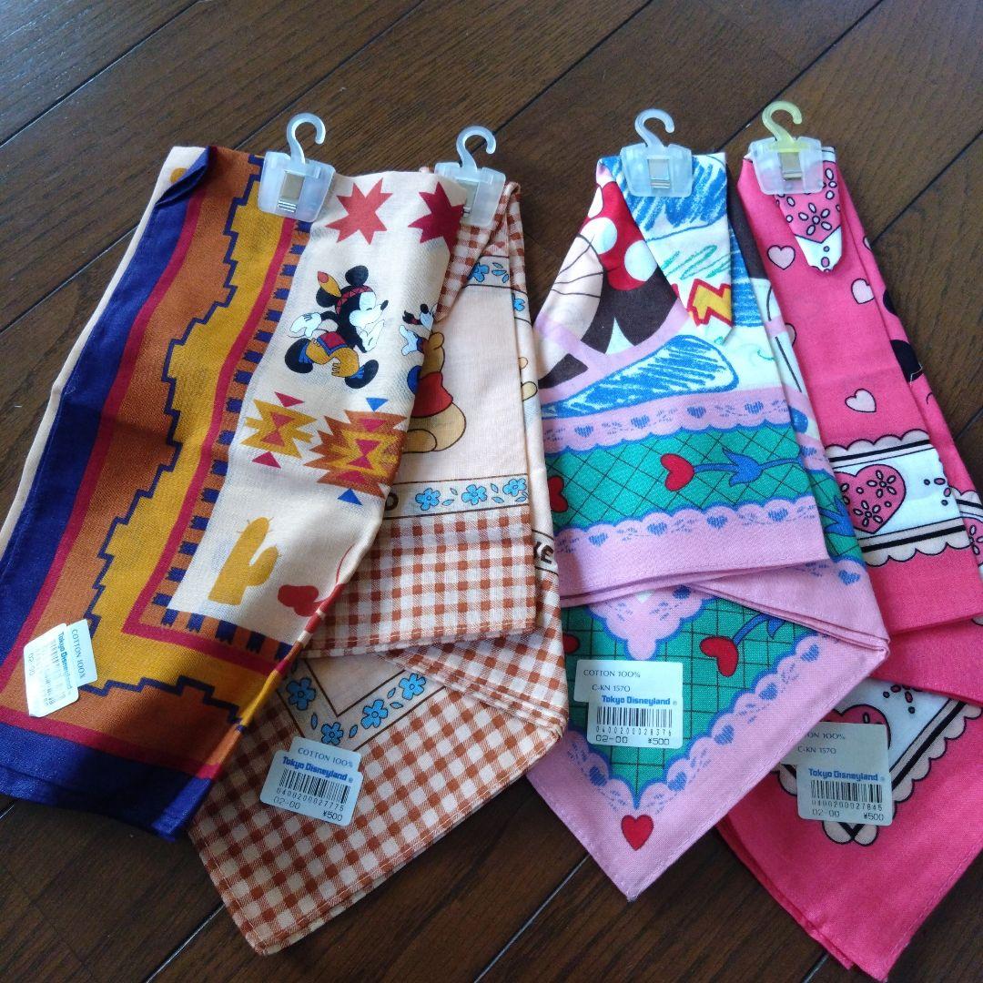 ディズニーランド バンダナ ハンカチ 4点セット 平成レトロ