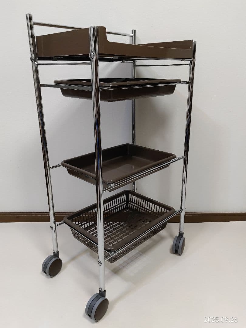 キャスター付き ワゴン台　　 美容師　理容師 コンパクトセット台