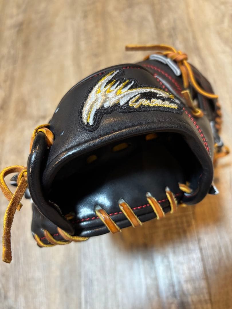 アイピーセレクト硬式グローブ 黒/赤 レザー