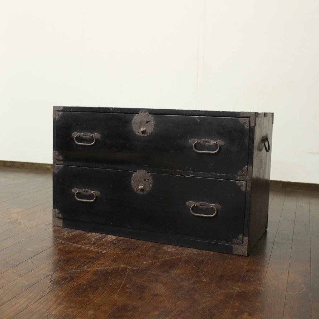 古い時代箪笥 丸金具/和風/古家具/陳列台/和家具/和骨董/店舗什器/ローボード
