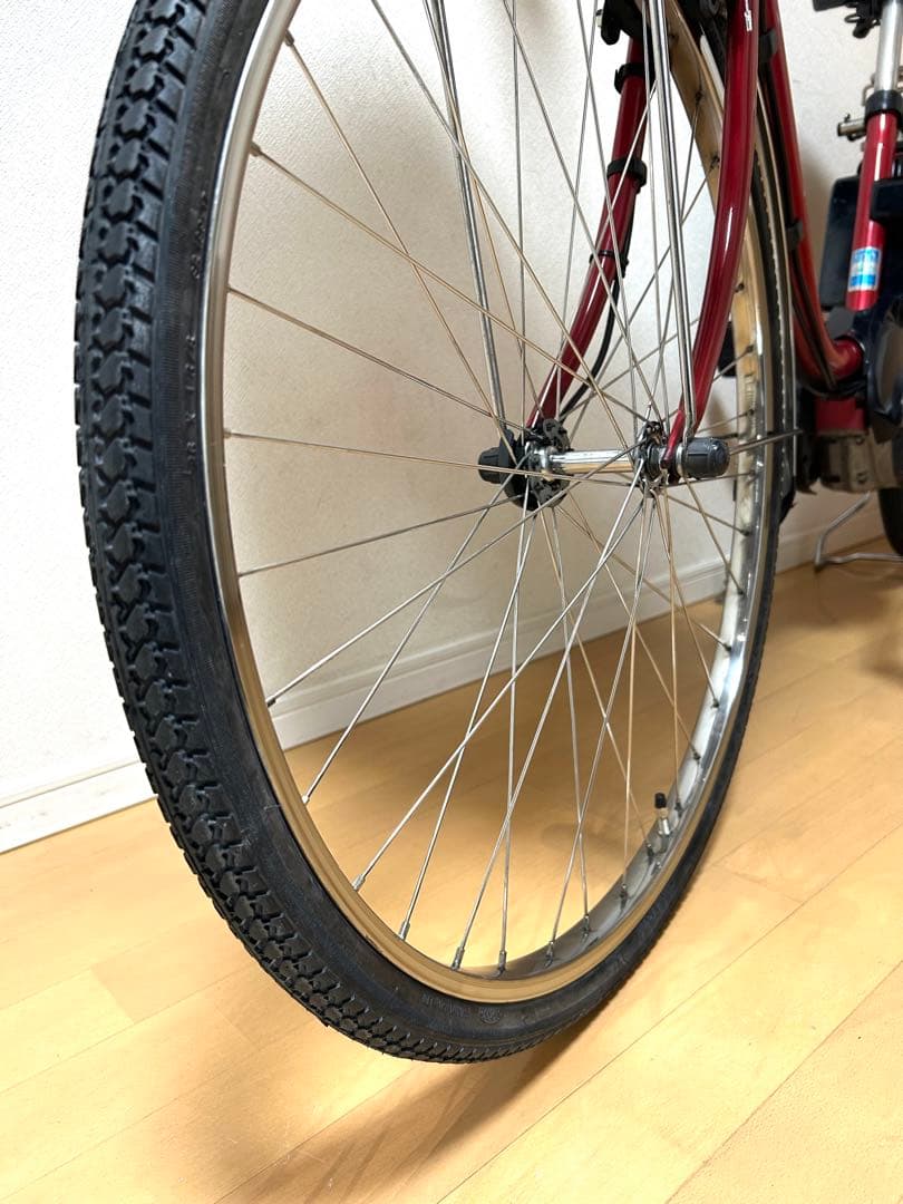 電動自転車　横浜　美品　パナソニック　ビビDX 大容量16Ah 前後タイヤ新品