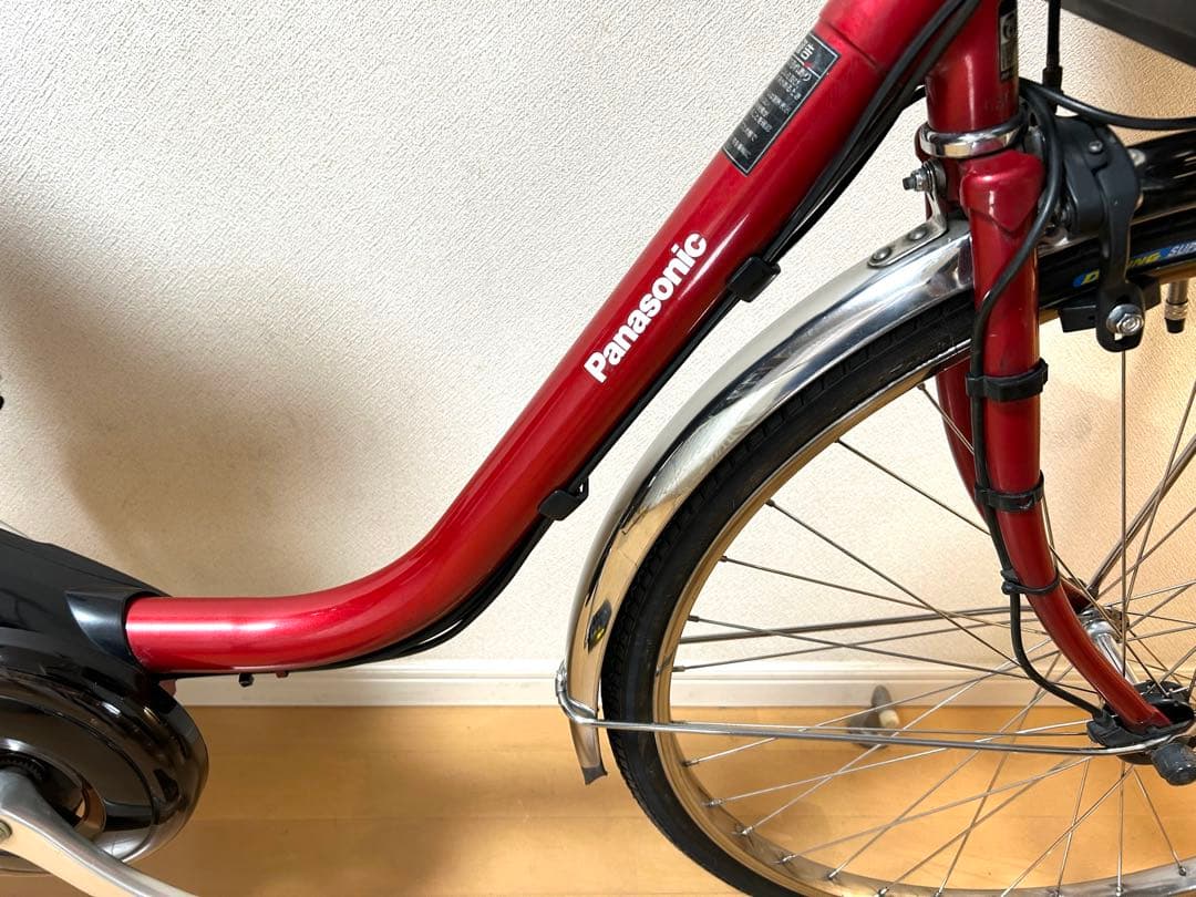 電動自転車　横浜　美品　パナソニック　ビビDX 大容量16Ah 前後タイヤ新品