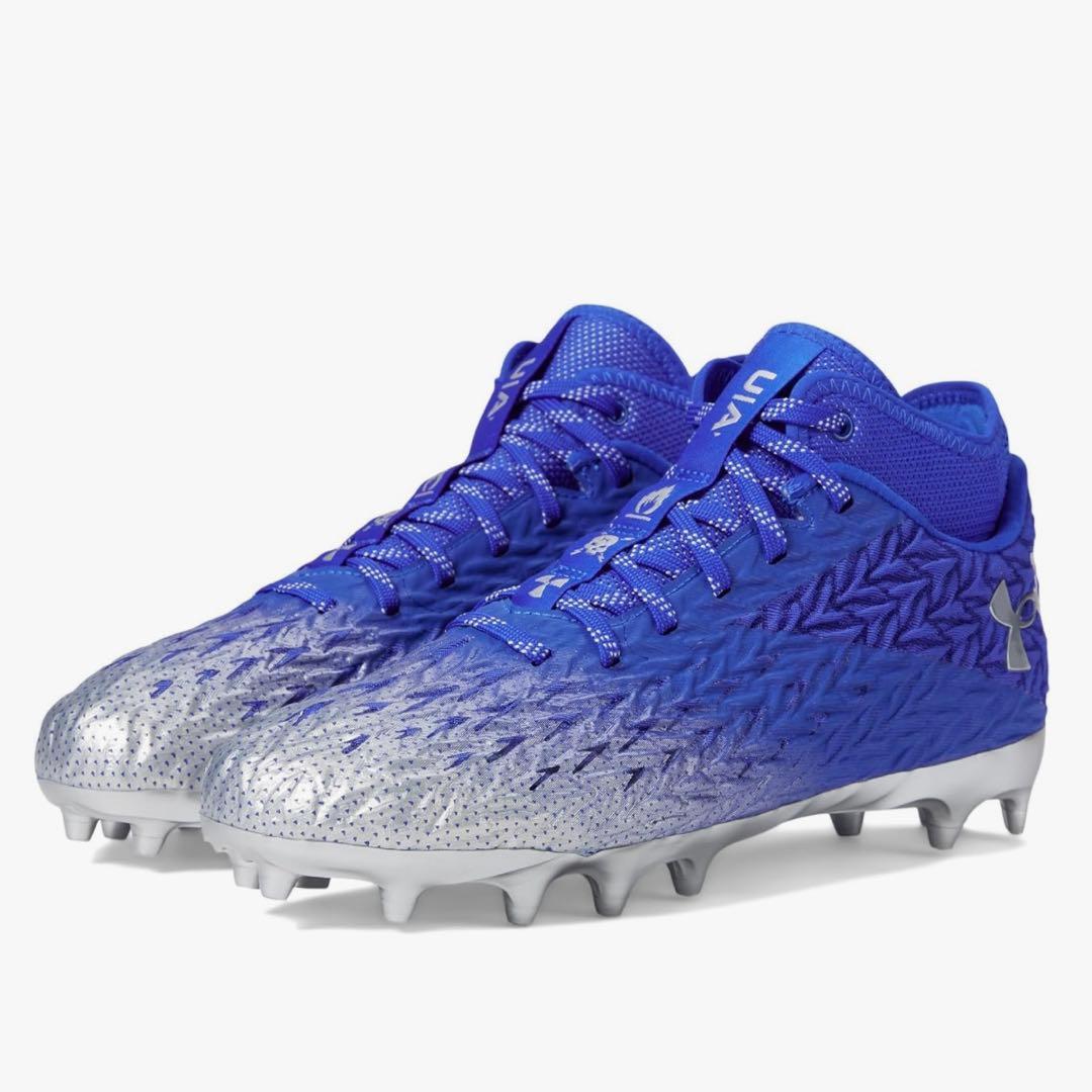 アンダーアーマー 29 スポットライト アメフト スパイク シューズ 青 靴