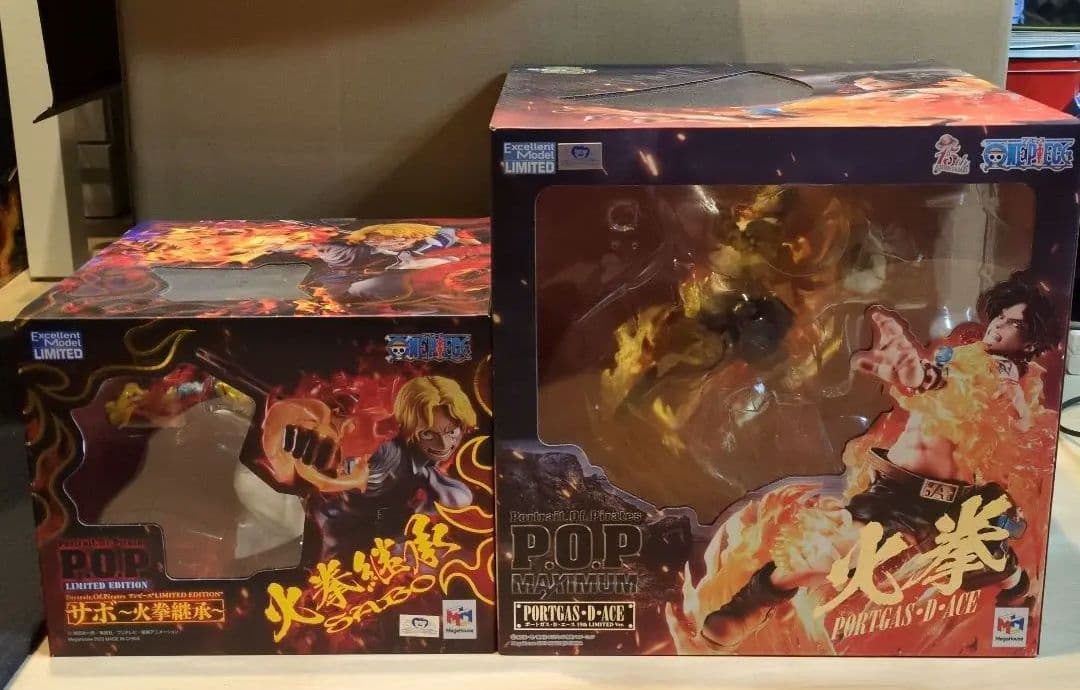 ワンピース P.O.P フィギュア エース サボ 火拳 開封品