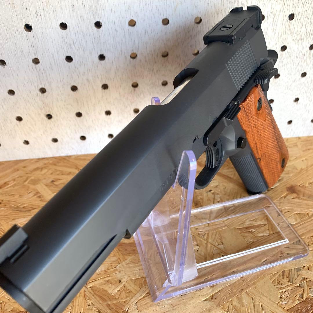 S2S M1911 ハンドガン エアコッキング ブラック 木製グリップ