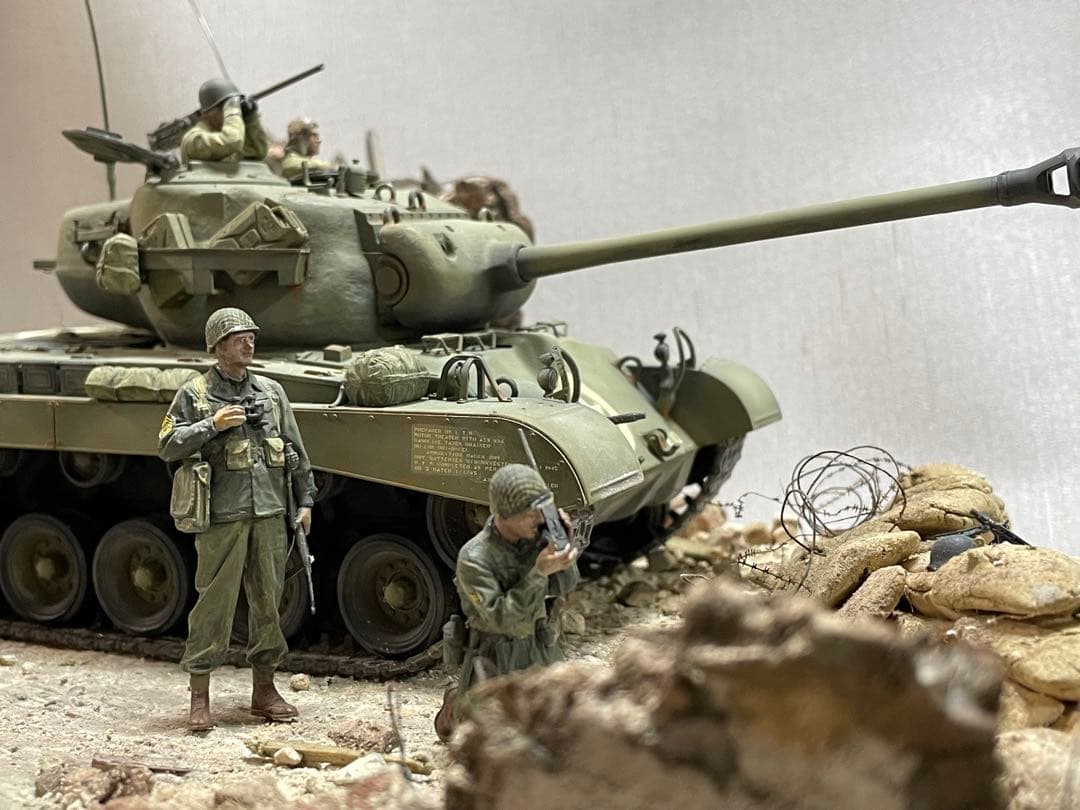 【ご依頼品】　1/35 US M26パーシングと兵士