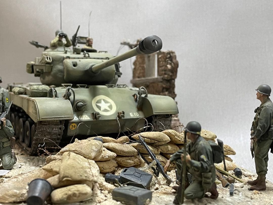 【ご依頼品】　1/35 US M26パーシングと兵士