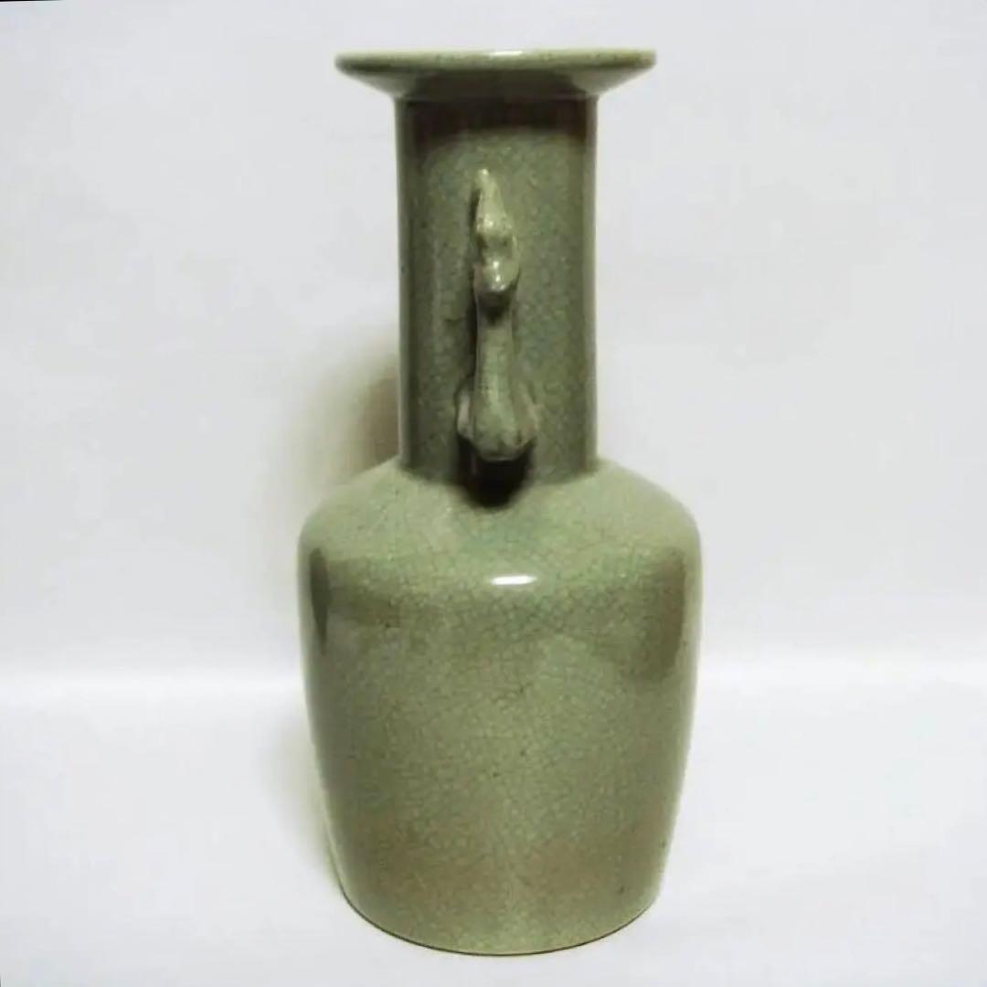 136『中国美術 青磁 花入壺』　　/骨董品 古美術 古玩 アンティーク