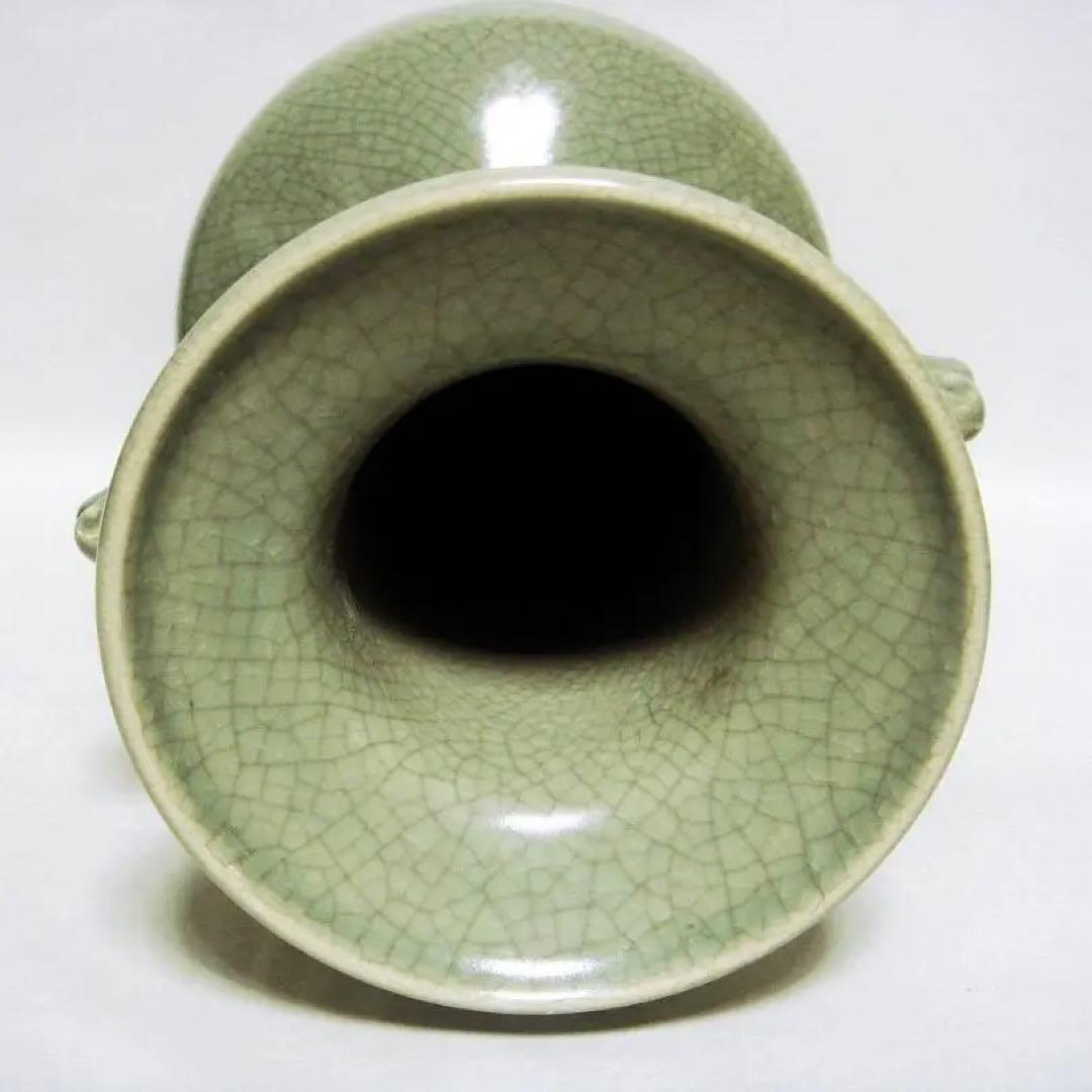 136『中国美術 青磁 花入壺』　　/骨董品 古美術 古玩 アンティーク