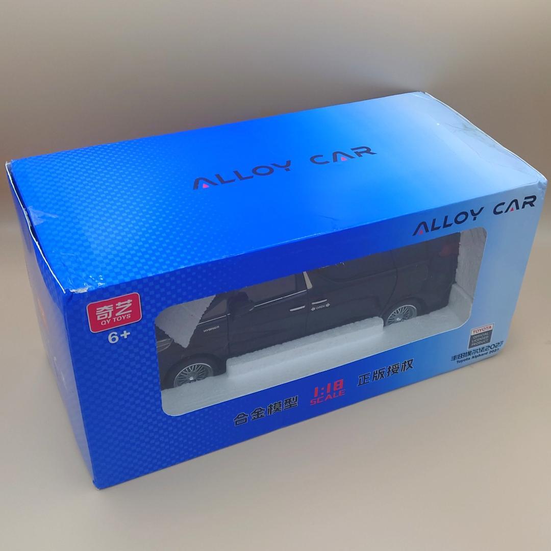 1/18 トヨタ アルファード ブラック サウンド＆ライト ダイキャストミニカー