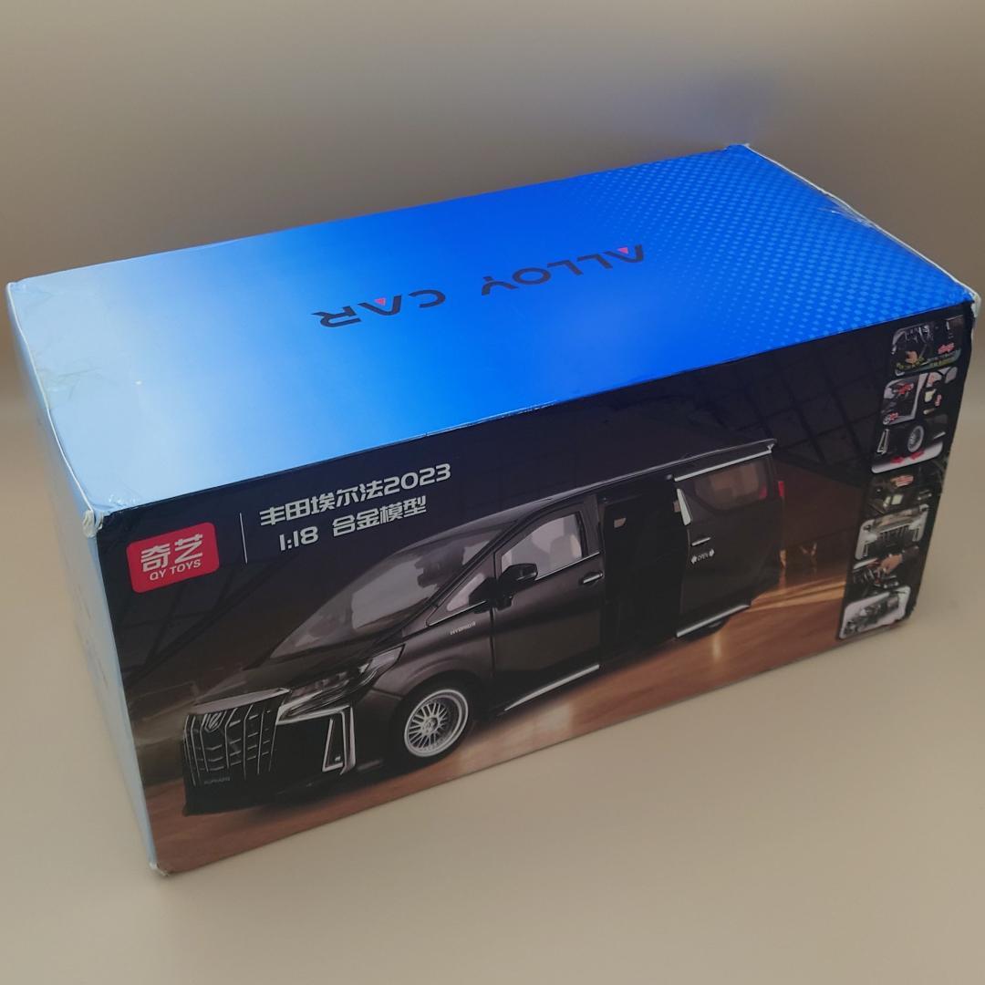 1/18 トヨタ アルファード ブラック サウンド＆ライト ダイキャストミニカー