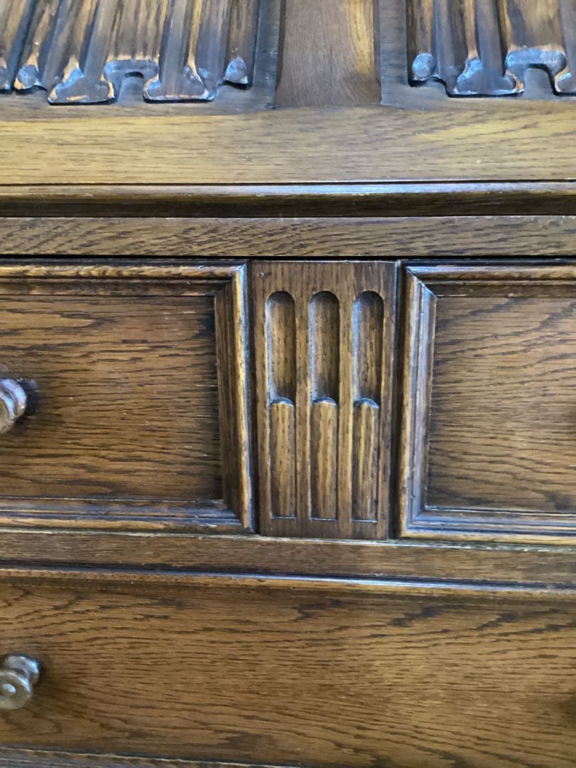 イギリスアンティーク　ライティングビューロー　デスク　キャビネット