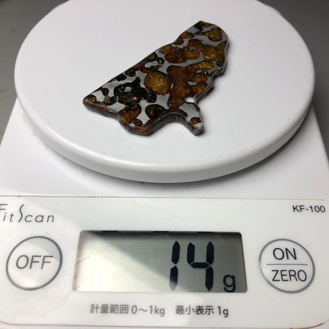 パラサイト隕石 隕石　石鉄隕石　セリコ隕石 美品　重さ約14ｇ　ケース付き