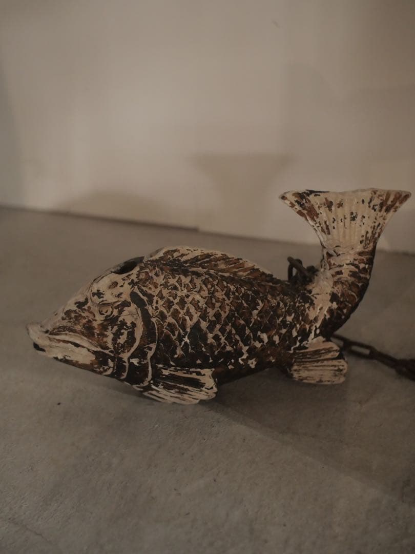 魚　木製　オブジェ　人形　置物　アート　古家具　古道具　アンティーク　昭和レトロ