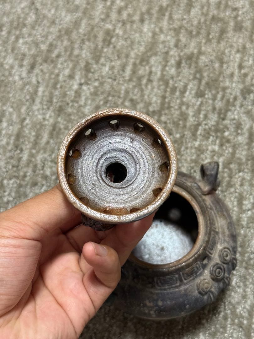 備前焼 獅子摘 三足 香炉 香道具茶道具文房具仏教美術