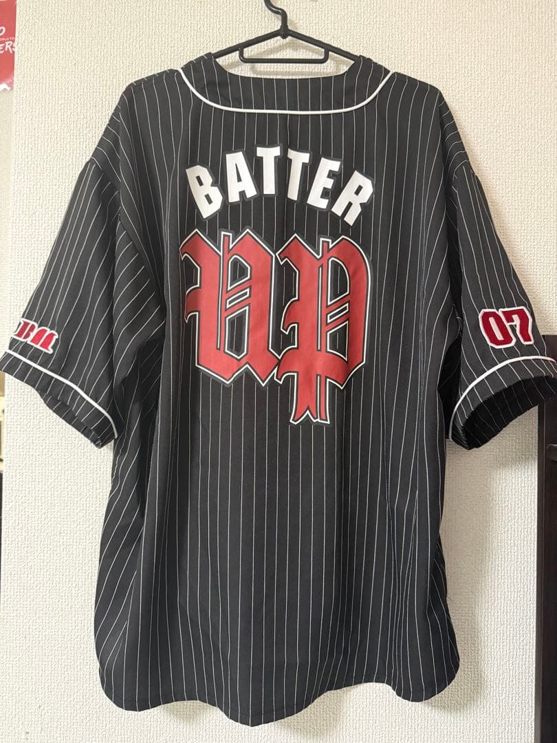 公式 ベビモン ベースボールシャツ BLACK 黒 Lサイズ