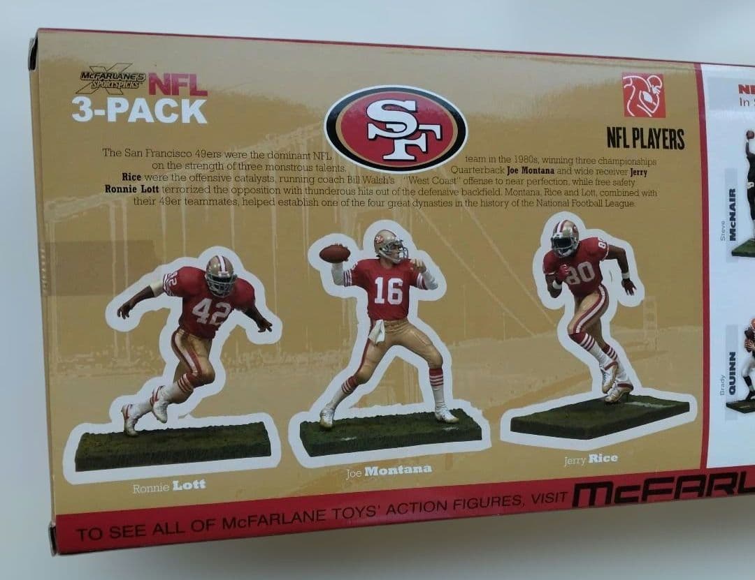 (未開封品)マクファーレンNFL 49ersフィギュア 3-Pack モンタナ他