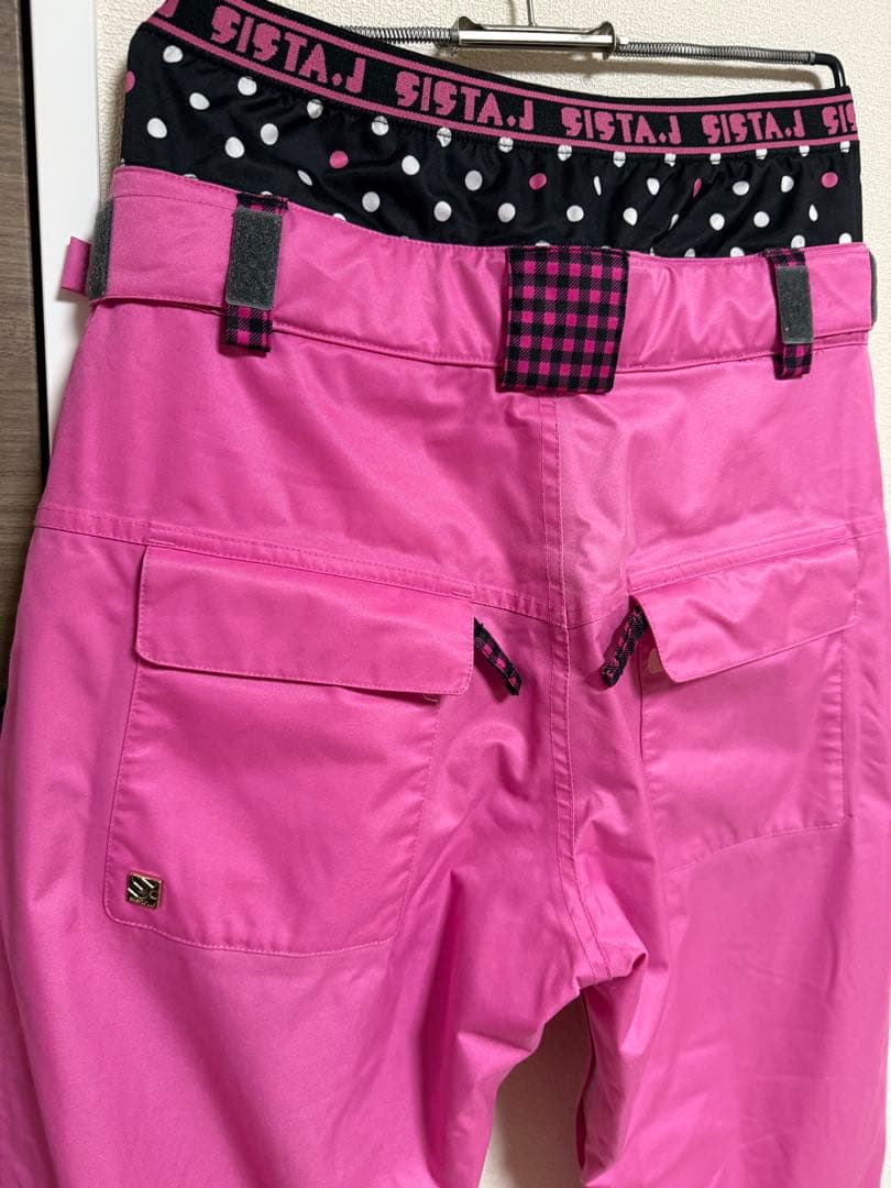 【美品】X-NIX セットアップ　スノボーウェア L/（USM）ピンク　チェック