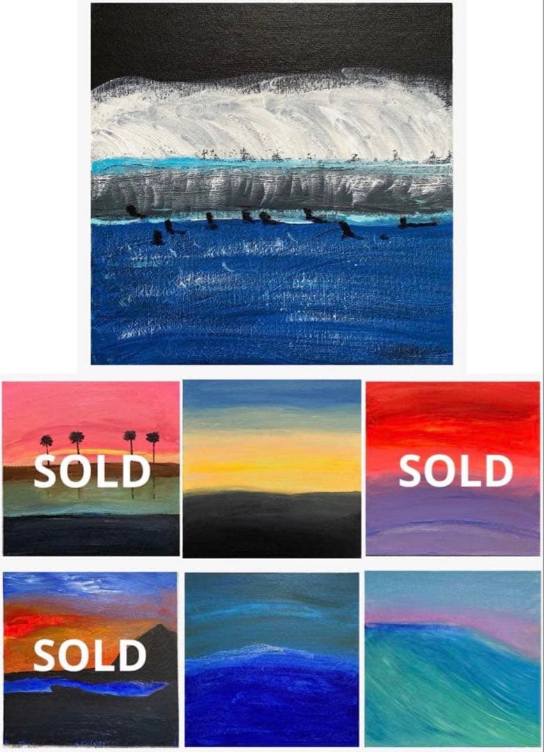 原画/抽象画/モダンアート/現代アート/アクリル画 EARLY MORNING海