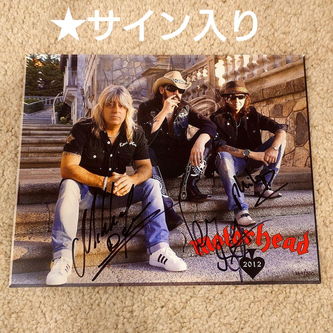 Motörhead 直筆サイン入り写真 2012年 レミー キルミスター含む