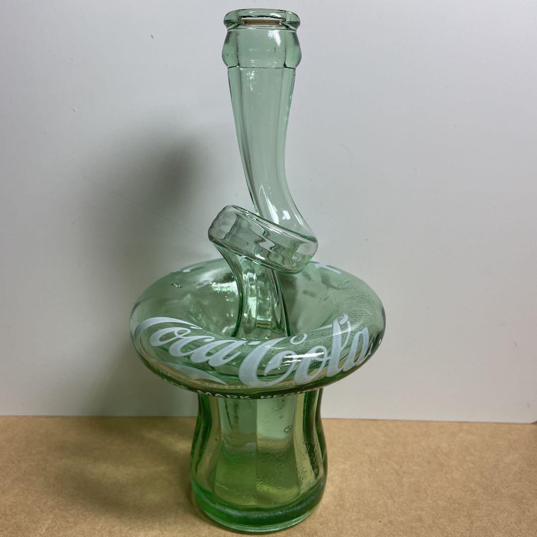コカコーラ　置物【m59 ガラス　ボトル　デザイン　ハンドメイド　レトロ　レア】