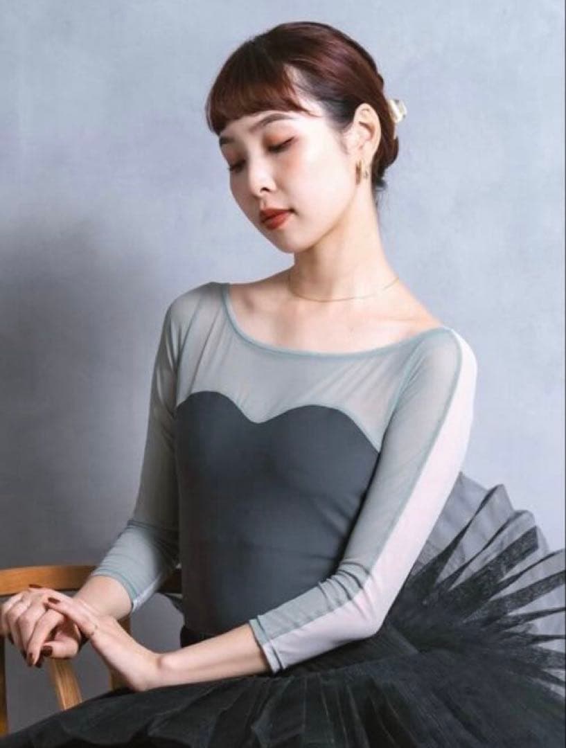 【Meuu】ロングスリーブ　バレエレオタード S 長袖　大人