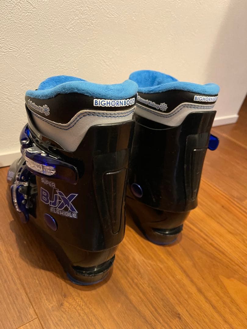 KAZAMA 子供用スキー板117㎝ ブーツ ストック セット ジュニア ブルー