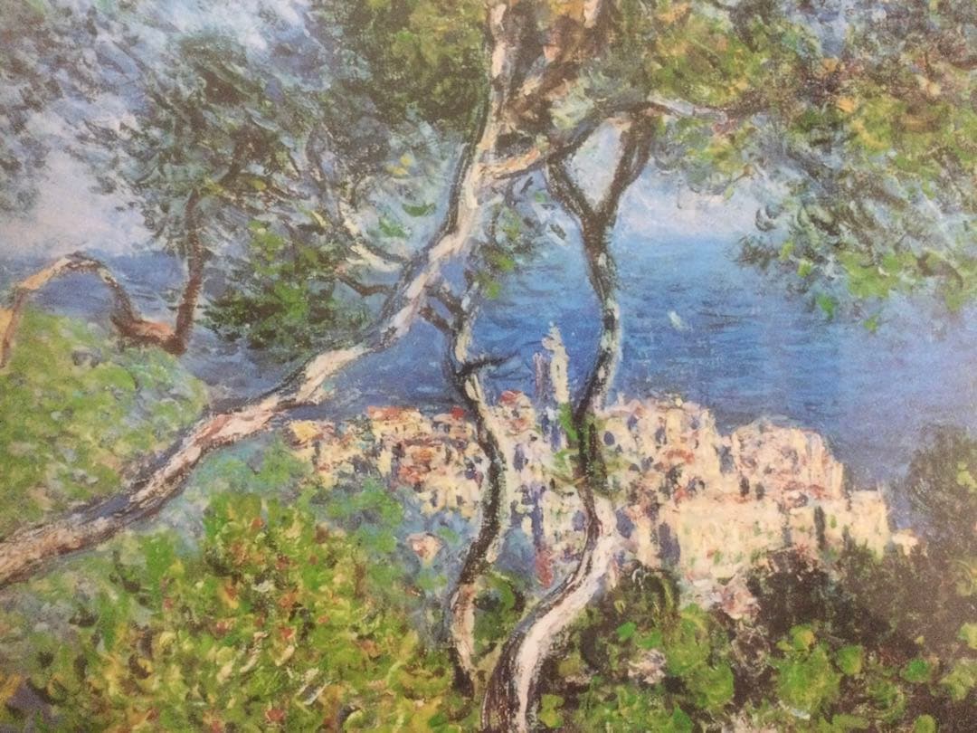 額縁.絵画.イタリア製.クロード・モネ.ボルディゲラの情景.輸入雑貨.新品未使用