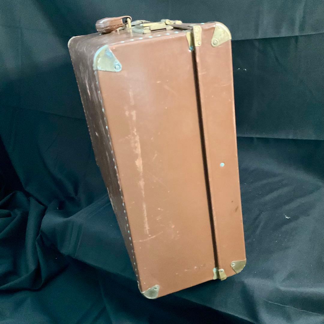 アンティーク 革製 トランク カバン 東京 古道具 ブラウン