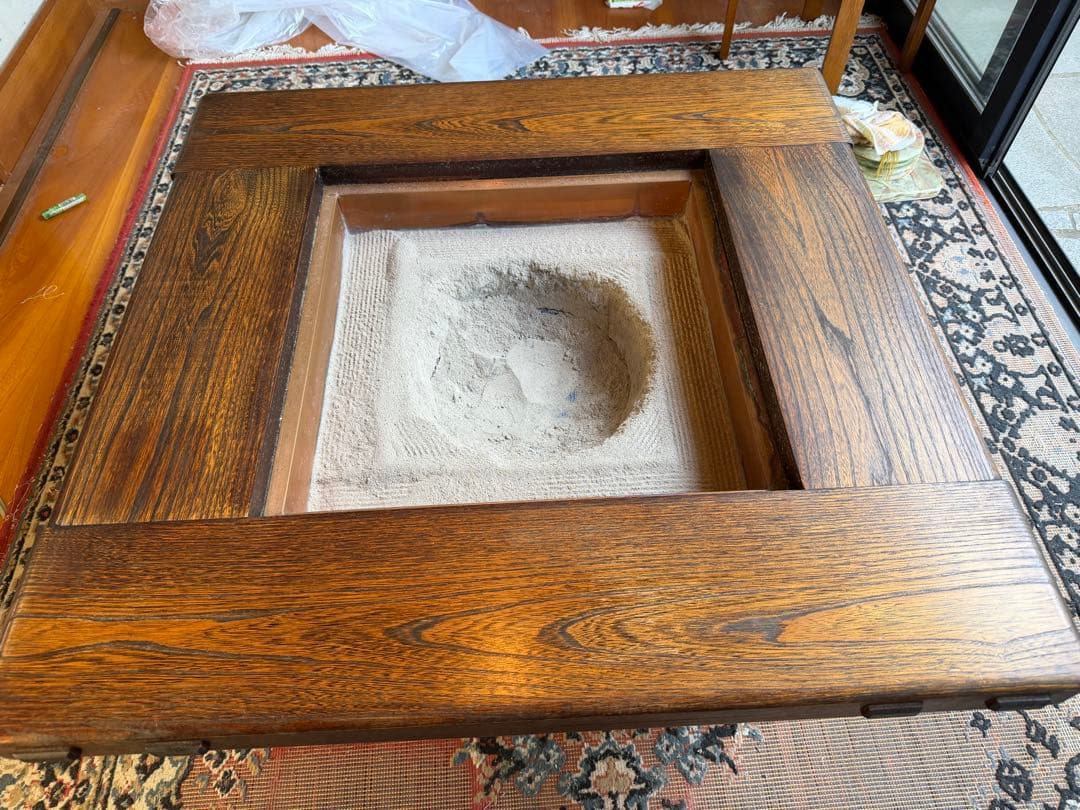 love.manta天然木 無垢材 囲炉裏 座卓 火鉢 ローテーブル