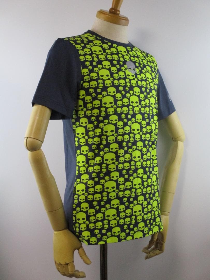 【ハイドロゲン・テニス】マルチアイコン・テックＴシャツ★S★ネイビー×イエロー