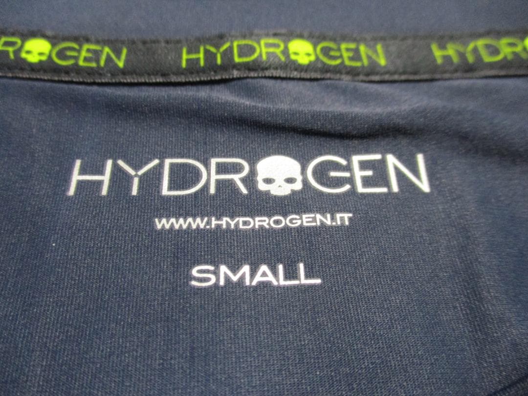 【ハイドロゲン・テニス】マルチアイコン・テックＴシャツ★S★ネイビー×イエロー