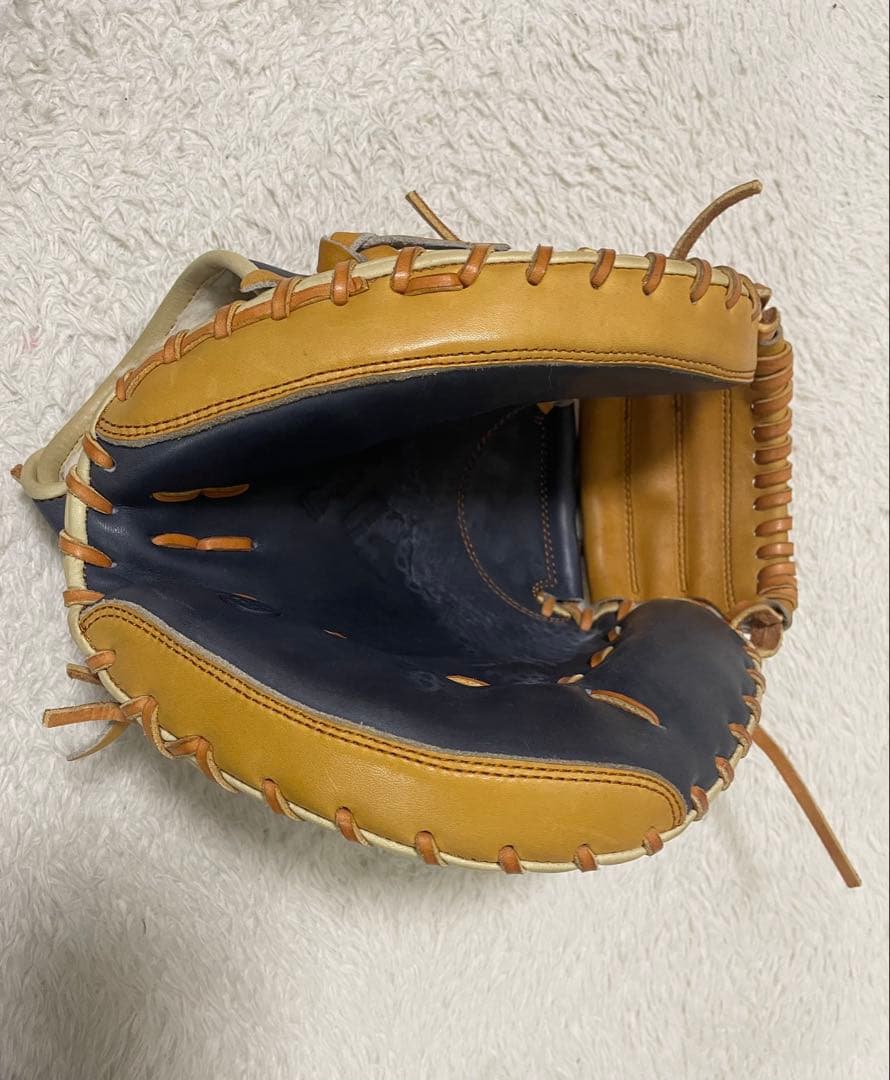 SALE ヤバイ 野球グローブ ネイビー/ベージュ