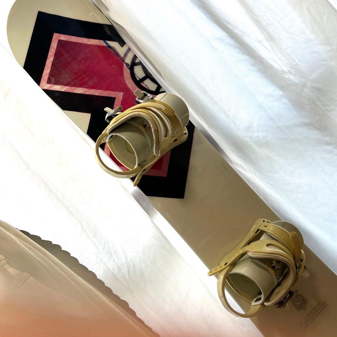 スノーボード ビンディングセット 白140