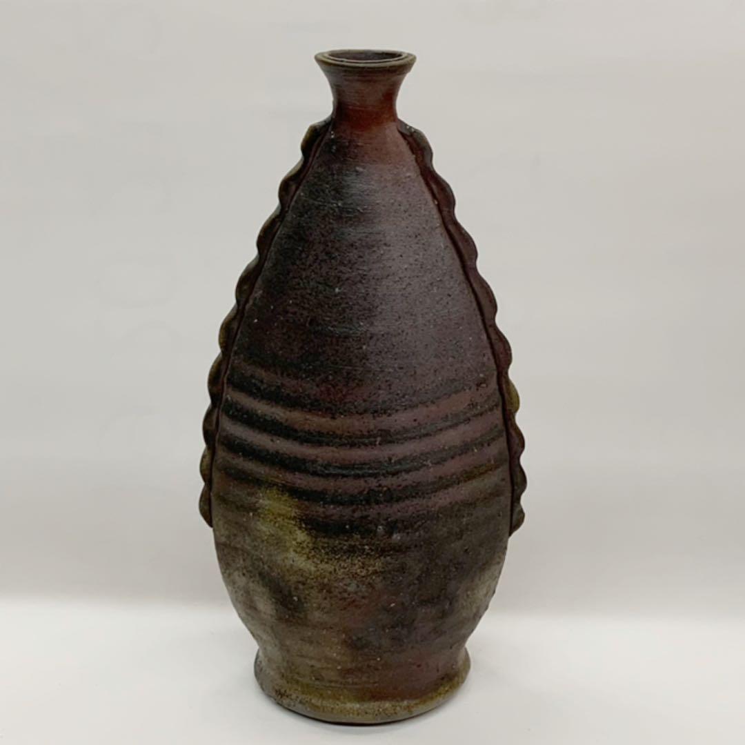 【花入7】備前7     雫形　木村陶峰　高さ25㎝