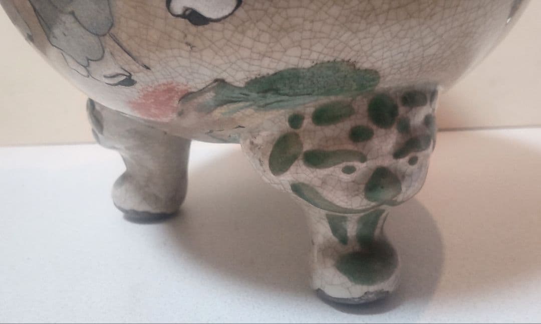 青木木米 九谷焼三足香炉/Aoki Mokubei Tripod Censer