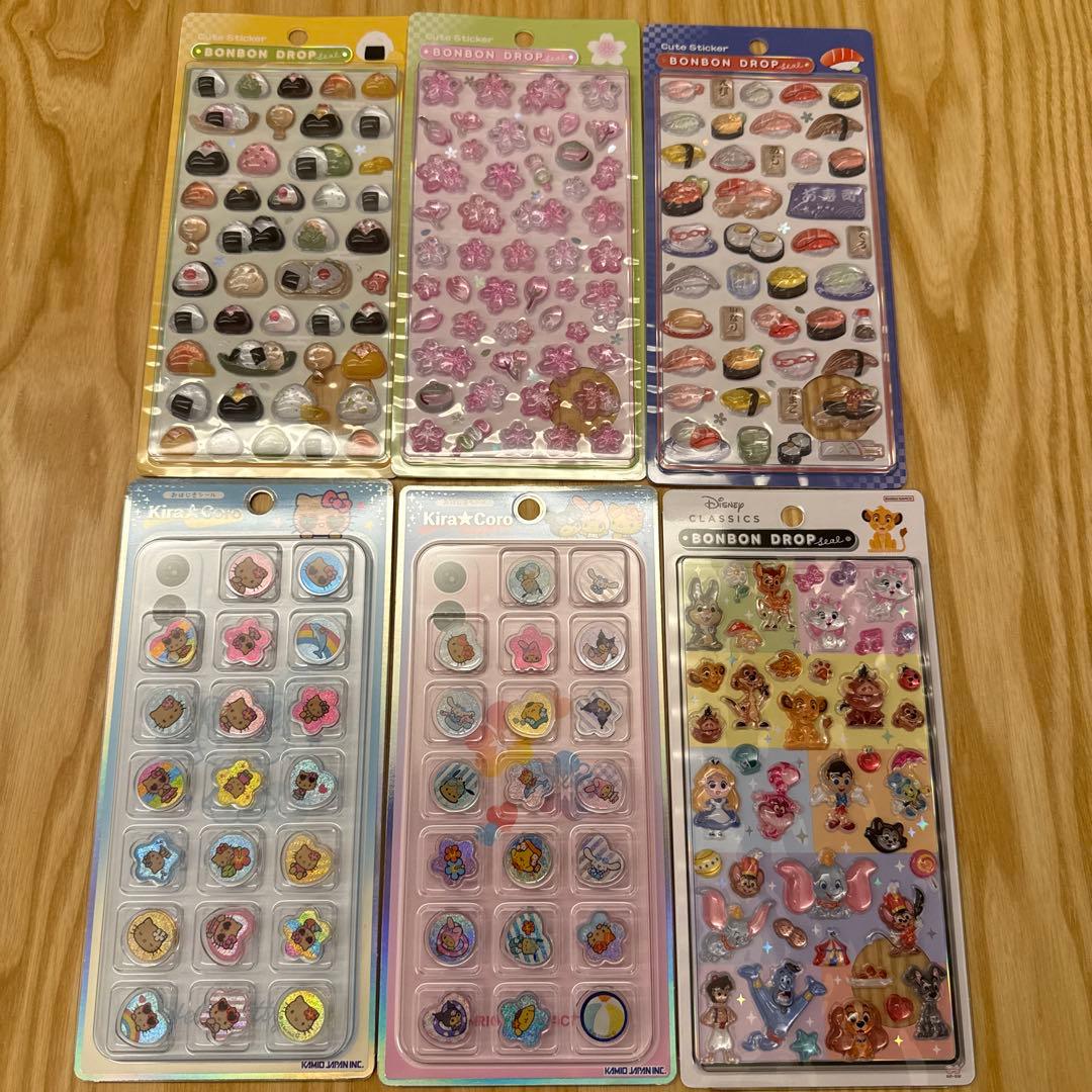 ボンボンドロップシール ウォーターシール おはじきシール 8枚セット