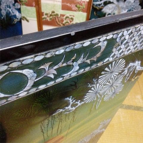 ★特大238㎝　螺鈿　らでん　壁掛け/壁飾り4枚組　沖縄本島引取限定　現物確認可