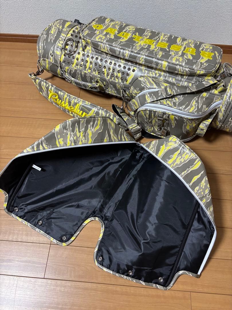 RUSSELUNO ラッセルノ STUDS キャディバッグ スタッズ　迷彩柄美品