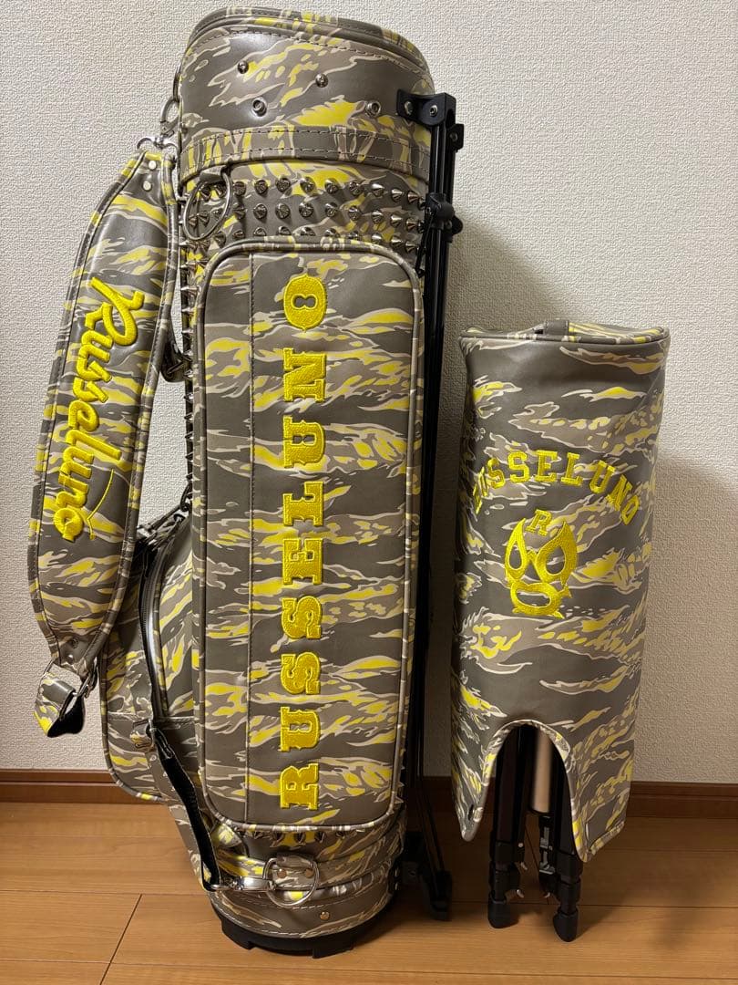 RUSSELUNO ラッセルノ STUDS キャディバッグ スタッズ　迷彩柄美品