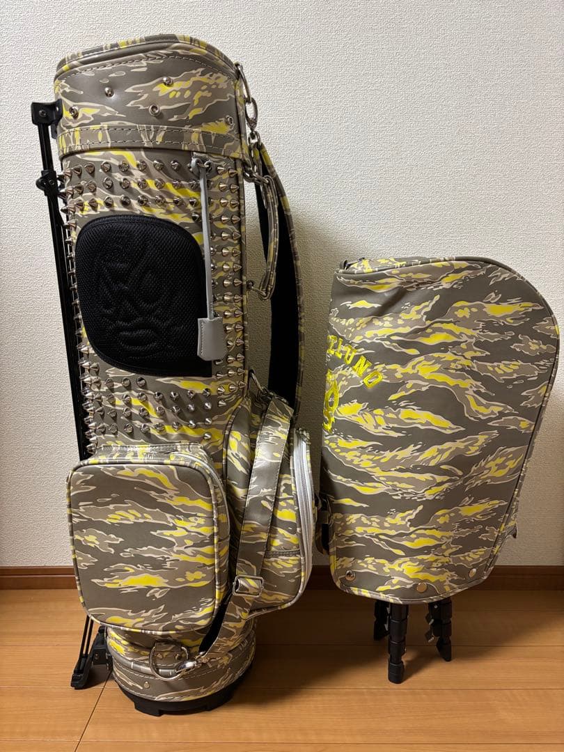 RUSSELUNO ラッセルノ STUDS キャディバッグ スタッズ　迷彩柄美品