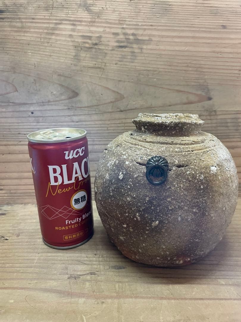 杉本貞光　掛け花入れ【m1203 花瓶　骨董　茶道　茶道具　花道　レトロ 壺 】