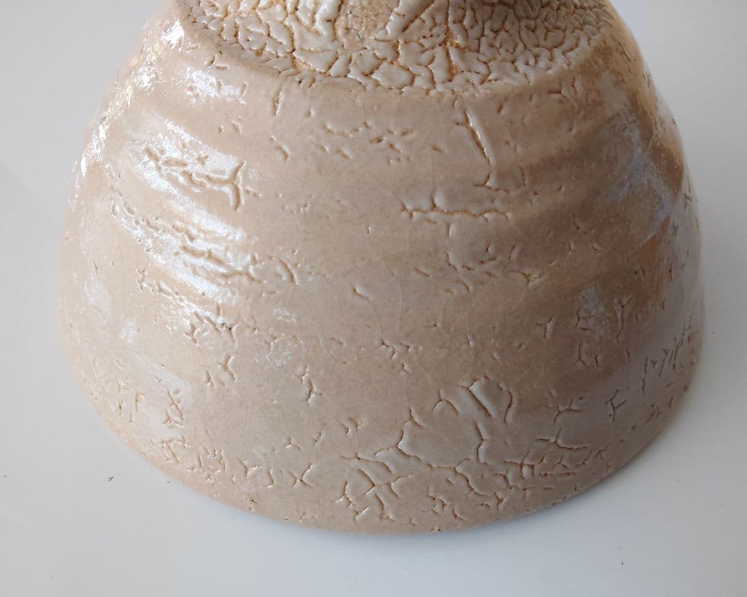 かいらぎ唐津　井戸碗　手造　唐津焼　岡本作礼　作家　登り窯